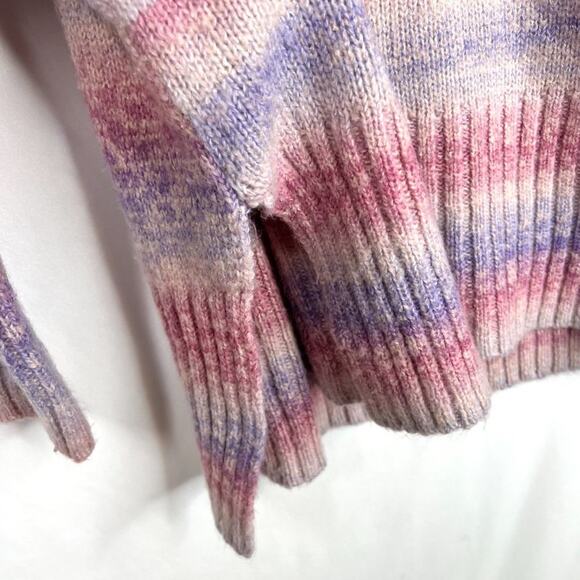 Style & Co Pink & Purple Chunky Knit Turtleneck Sweater Small - Picture 4 of 9